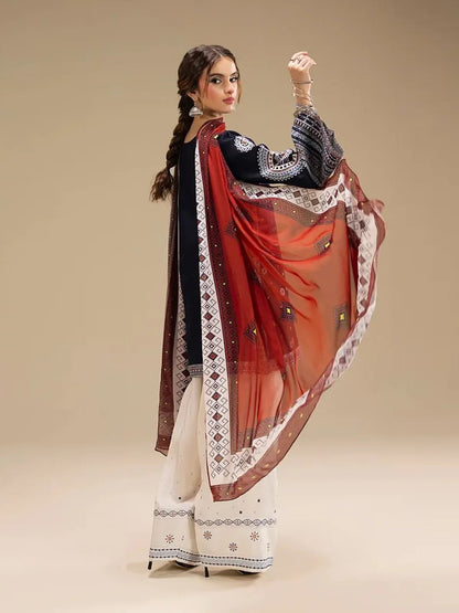 JAZMINE-DHANAK HEAVY EMBROIDERED UNSTICHED 3PC (AP-608)