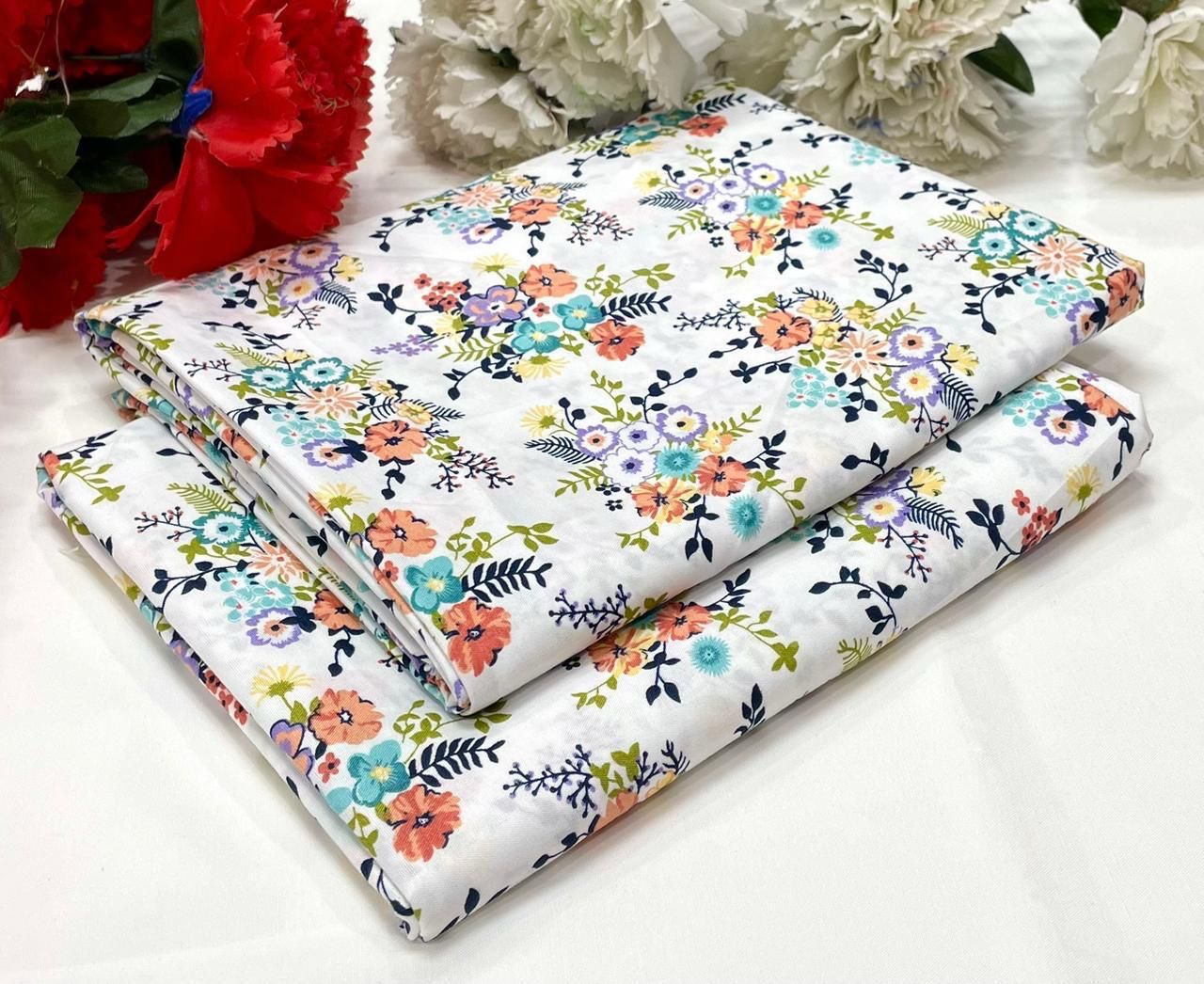 2 Piece All Over Printed cotton Dress