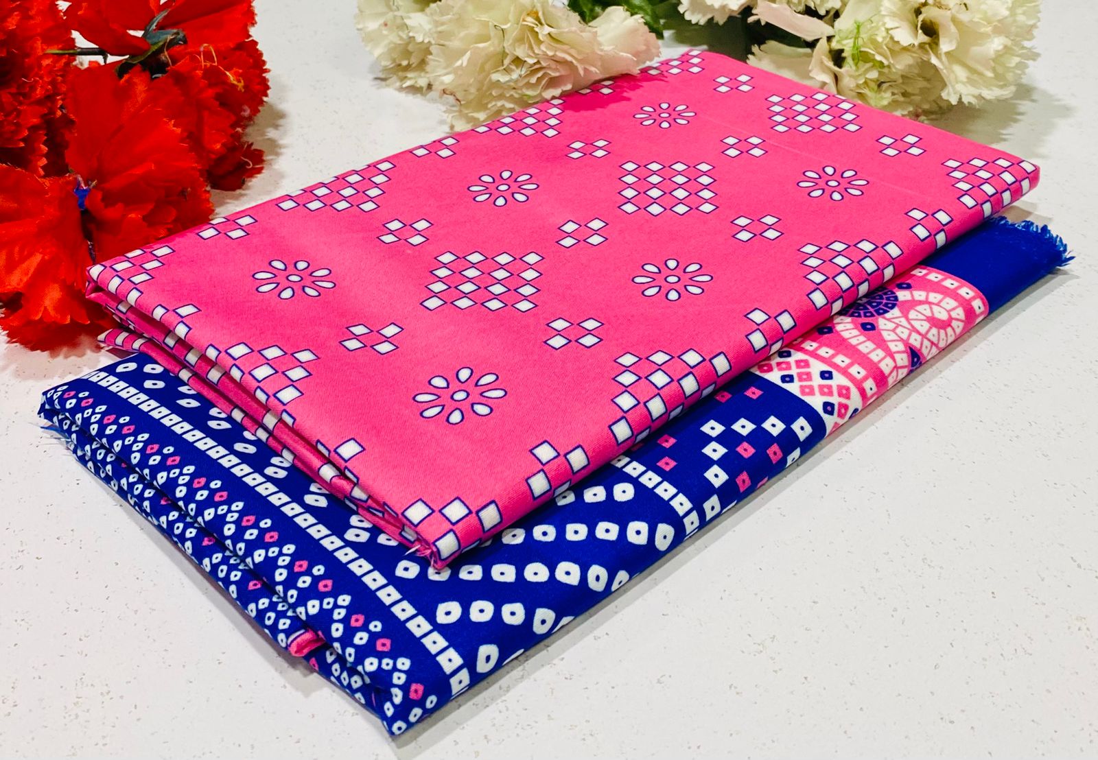 2 Piece All Over Printed cotton Dress