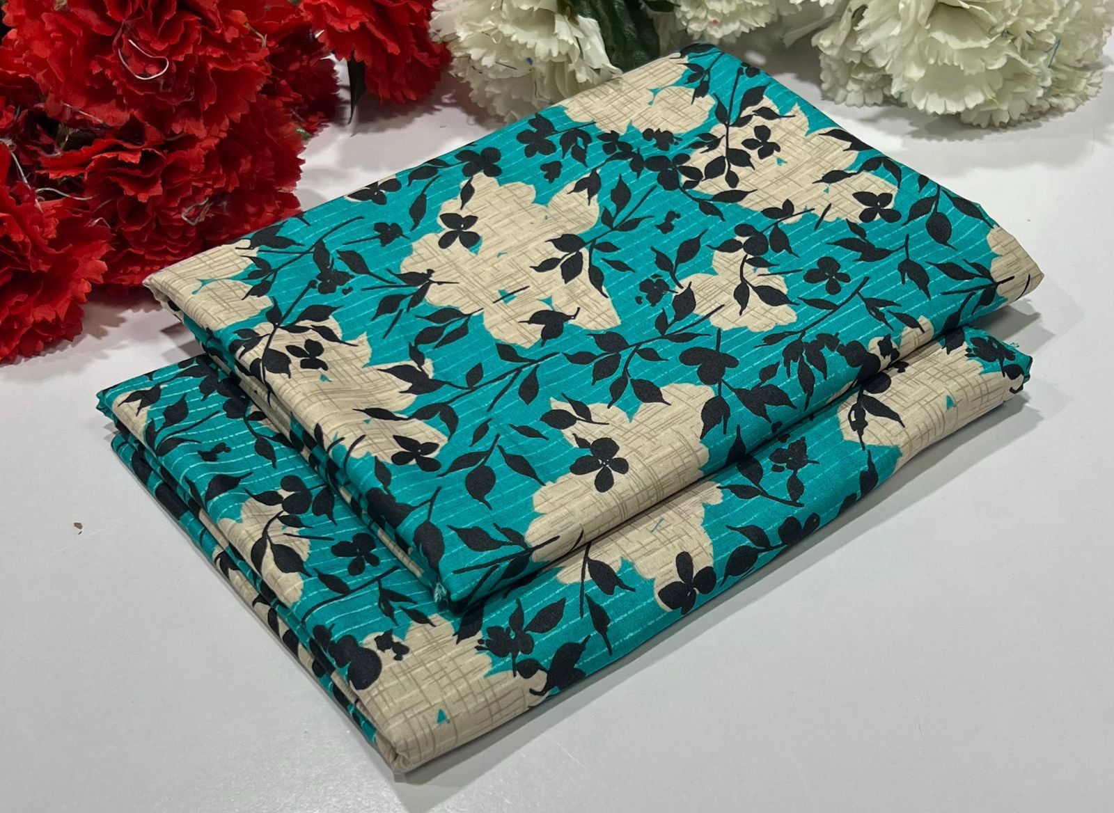 2 Piece All Over Printed cotton Dress