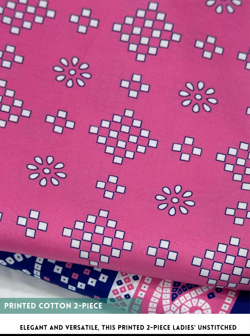 2 Piece All Over Printed cotton Dress