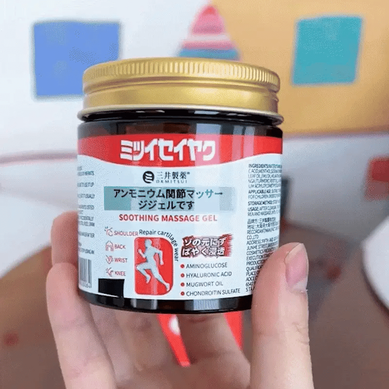 😍Japanese Formula Soothing Massage Gel for Joint &amp; Muscle Pain Relief – Arnica, Mugwort, Hyaluronic Accid – Back, Neck, Knee &amp; Leg Massage Balm – 100% Herbal Fast Absorption Formula 😍